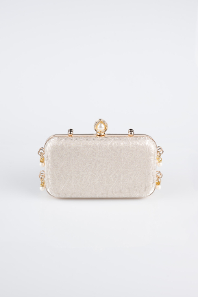 Abendtasche Gemustert Gold KC714