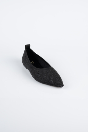 Party-Schuhe Steinbesetzt Schwarz AB1765