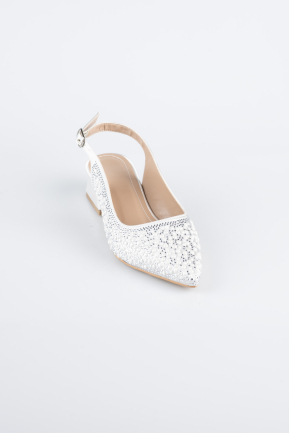 Party-Schuhe Perlenbesetzt Silber AB2100