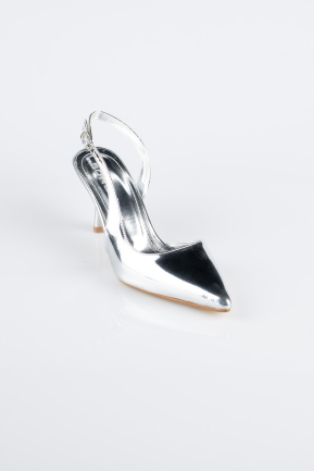 Party-Schuhe Gespiegelt Silber AB2102