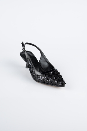 Stiletto Schuppig Schwarz ABP2107