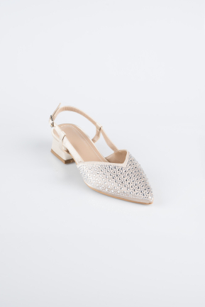 Party-Schuhe Steinbesetzt Hautfarben ABT2106