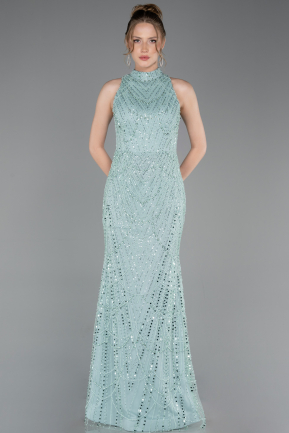 Minzgrün Abendkleid Lang ABU4791