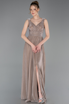 Bronze Abschlusskleid Lang ABU6045