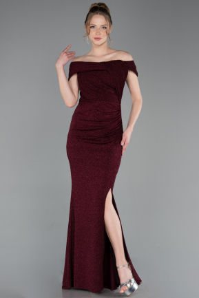 Abschlusskleid Lang Weinrot ABU6151