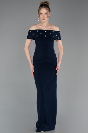 Abschlusskleid Lang Marineblau ABU6161