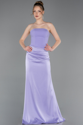 Abschlusskleid Lang Satin Lila ABU6096