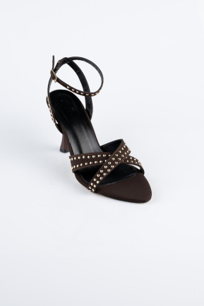 Party-Schuhe Steinbesetzt Braun AB2118