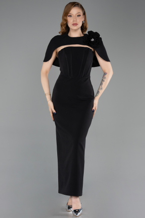 Abendkleid Midi Schwarz ABK2628