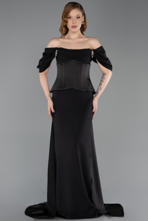 Abendkleid Lang Schwarz ABU6167