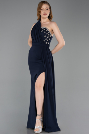 Abendkleid Lang Marineblau ABU6170