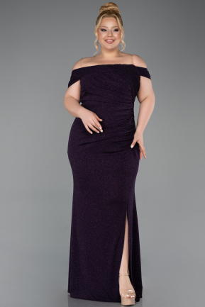 Violette Abendkleid İn Übergröße Lang ABU5714