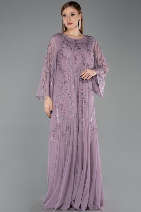 Abendkleid in Übergröße Lang Chiffon Lavendel ABU6176