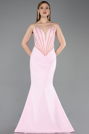 Rosa Abendkleid Lang ABU5568