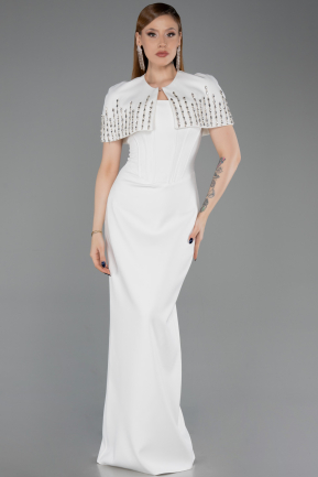 Standesamtkleid Lang Weiß ABU5889