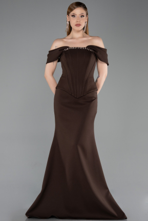 Braun Abendkleid Lang ABU6002