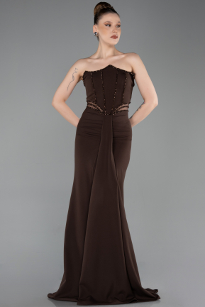 Braun Abendkleid Lang ABU5476