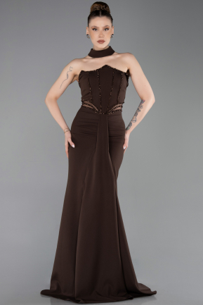 Braun Abendkleid Lang ABU5476