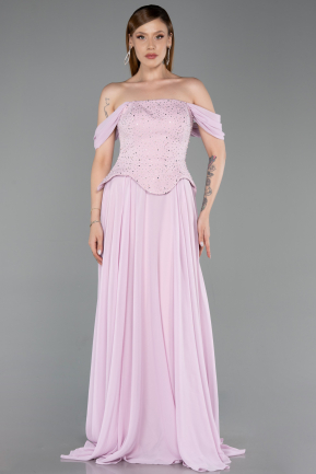 Abendkleid Lang Chiffon Puder ABU6221