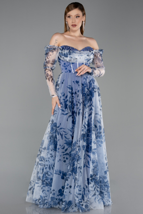 Abendkleid Lang Marineblau ABU6226