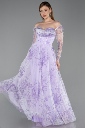 Abendkleid Lang Lila ABU6226