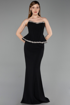 Abendkleid Lang Schwarz ABU6239