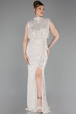 Nerzbraun Abendkleid Schuppig Lang ABU2752