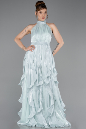Abschlusskleid Lang Chiffon Minzgrün ABU6227