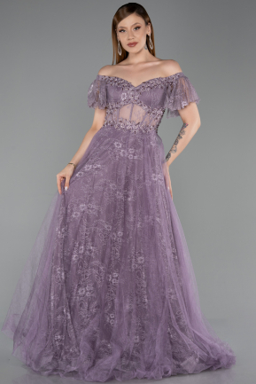 Abendkleid Lang Lavendel ABU6244