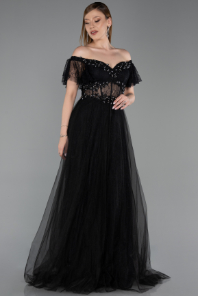 Abendkleid Lang Schwarz ABU6244