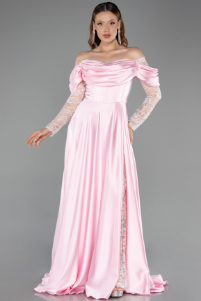 Standesamtkleid Satin Lang ABU5054