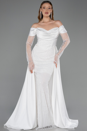 Abendkleid Perlenbesetzt Lang ABU5934