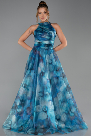 Abendkleid Lang Petrolgrün ABU6294