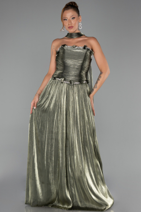 Abendkleid Lang Chiffon Khaki ABU6322