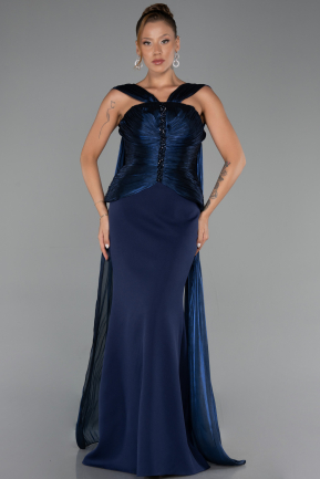 Abendkleid Lang Marineblau ABU6326