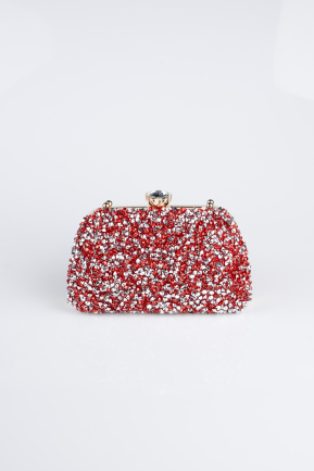 Rot Abendtasche Satin SH849