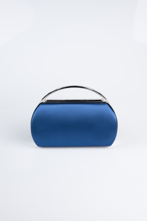 Marineblau Abendtasche Satin V351