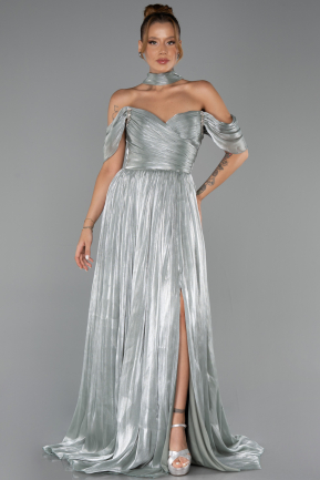 Abendkleid Lang Chiffon Minzgrün ABU6342