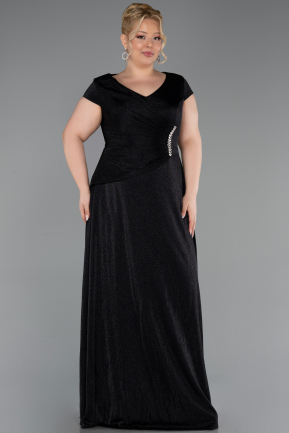 Abendkleid in Übergröße Lang Schwarz ABU6363