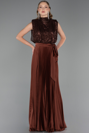 Abendkleid Lang Braun ABU3326