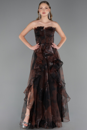 Abendkleid Lang Braun ABU3360