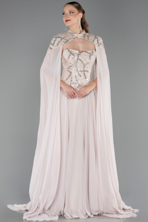 Abendkleid Lang Chiffon Beige ABU5931