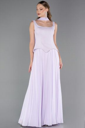 Abschlusskleid Lang Chiffon Lila ABU6369