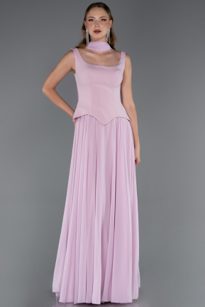 Abschlusskleid Lang Chiffon Puder ABU6369