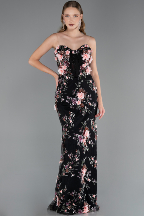 Abendkleid Lang Schwarz ABU6299