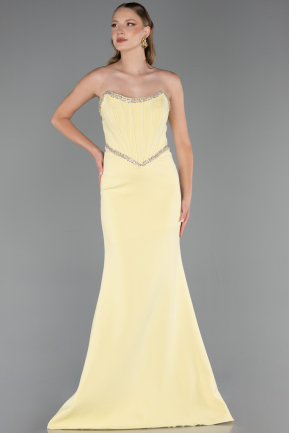 Abendkleid Lang Gelb ABU5747