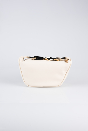 Abendtasche Leder Beige KC476