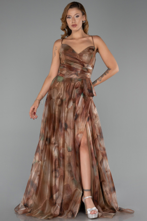 Abendkleid Lang Khaki ABU5053