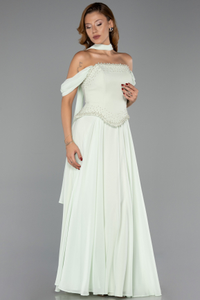 Abendkleid Lang Chiffon Minzgrün ABU6400