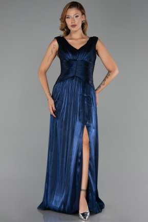 Abendkleid Lang Chiffon Marineblau ABU6403